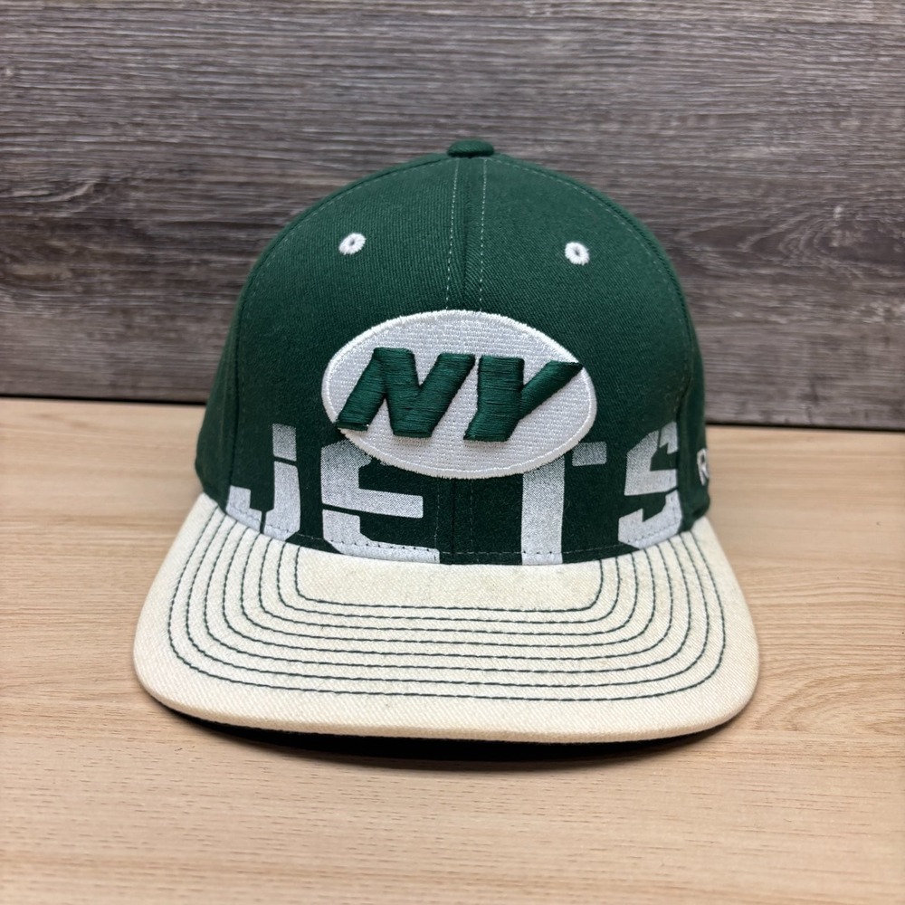 New York Jets Hat Cap S/M Green White NFL Football Onfield Equipment Reebok